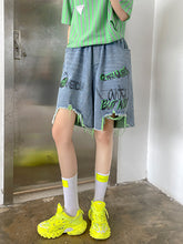 Loose Letter Printed Summer Shorts
